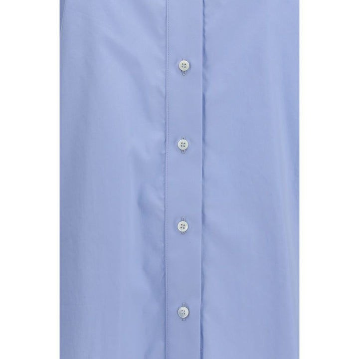 Brunello Cucinelli Blue Cotton Blouse