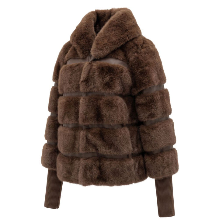 Baldinini Trend Brown Polyester Women Jacket