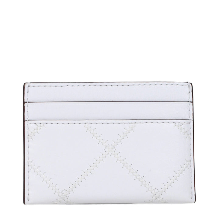 Tory Burch White Leather Cardholder