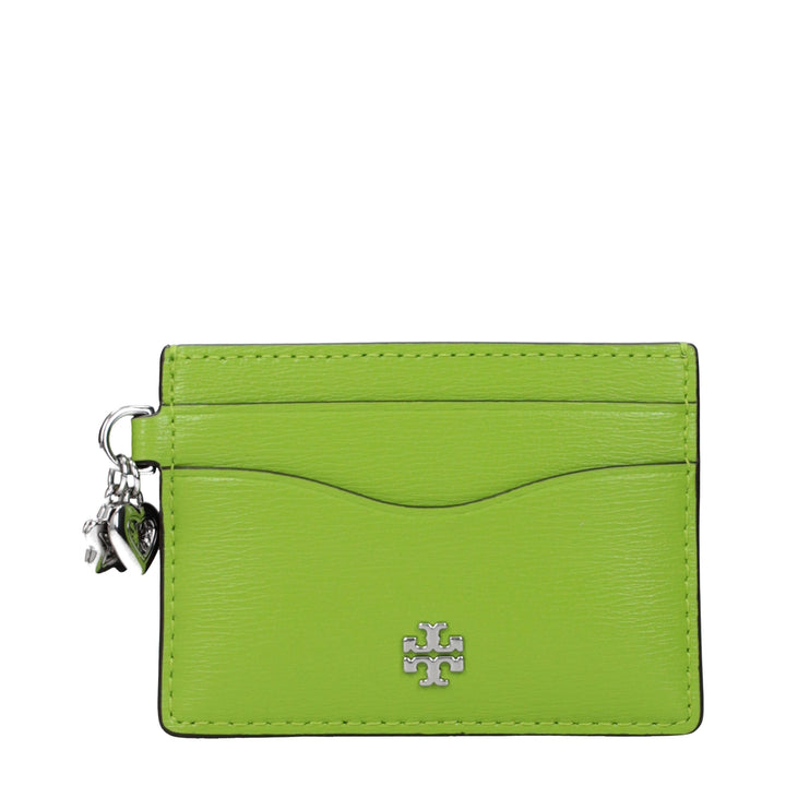 Tory Burch Green Leather Cardholder