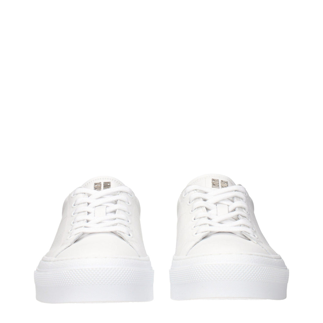 Givenchy White Leather Low Top Sneakers