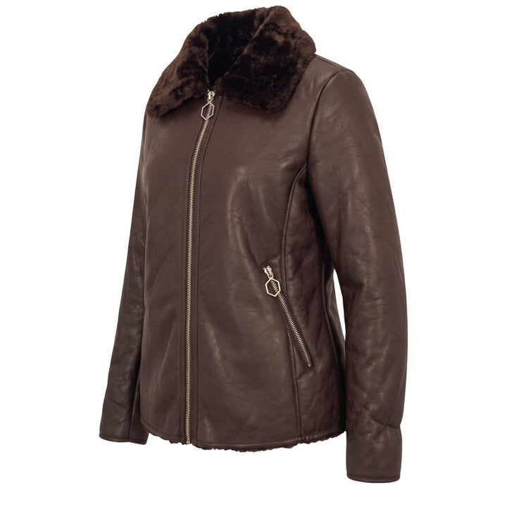 Baldinini Trend Brown Polyester Women Jacket