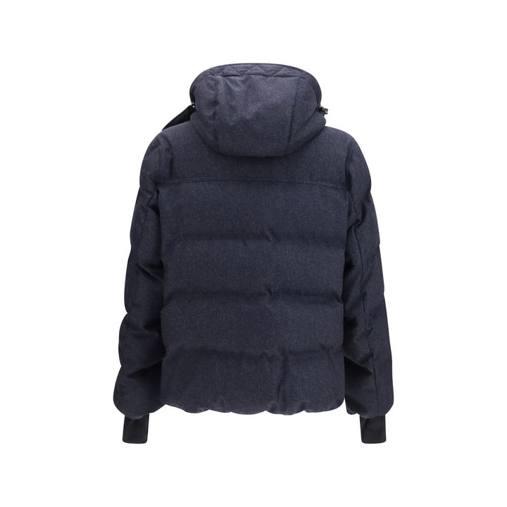Moncler Grenoble Blue Wool Oves Aries Full-Length Jacket