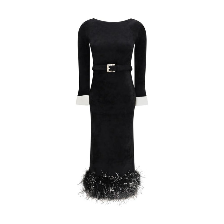 Self-Portrait Black Viscose Cocktail Dress