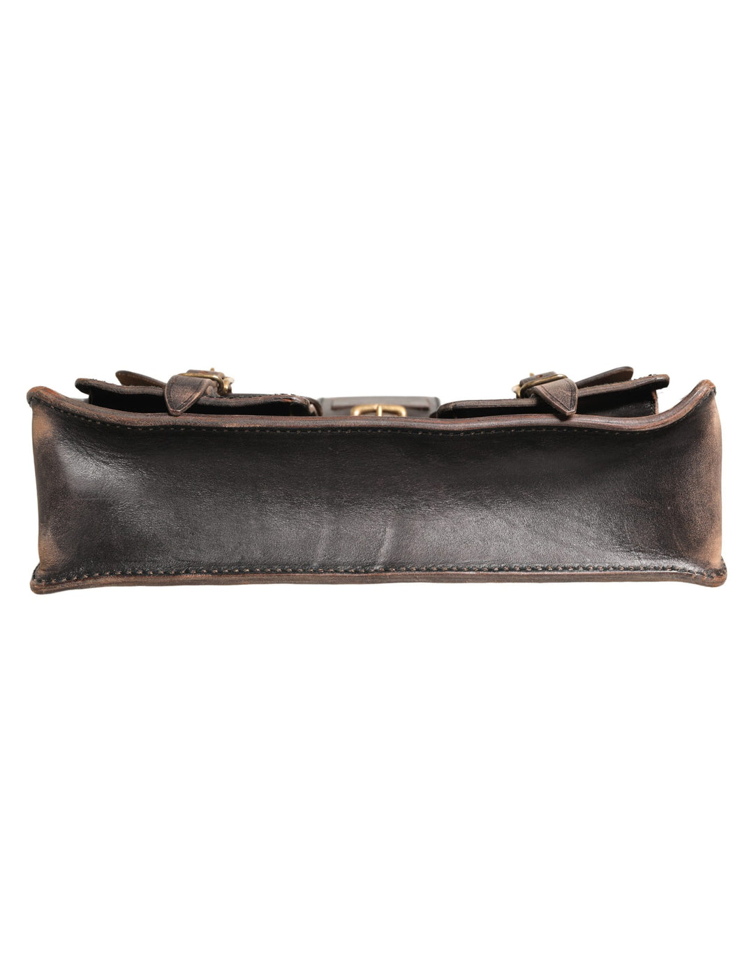 Dolce & Gabbana Black Leather Shoulder Satchel Briefcase Men Borse Bag