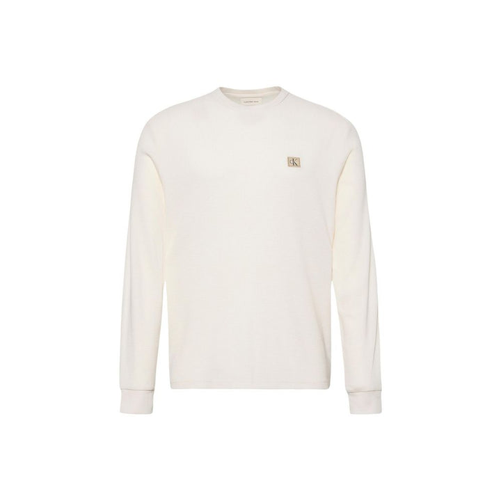 Calvin Klein Jeans Beige Cotton Long Sleeve T-Shirt