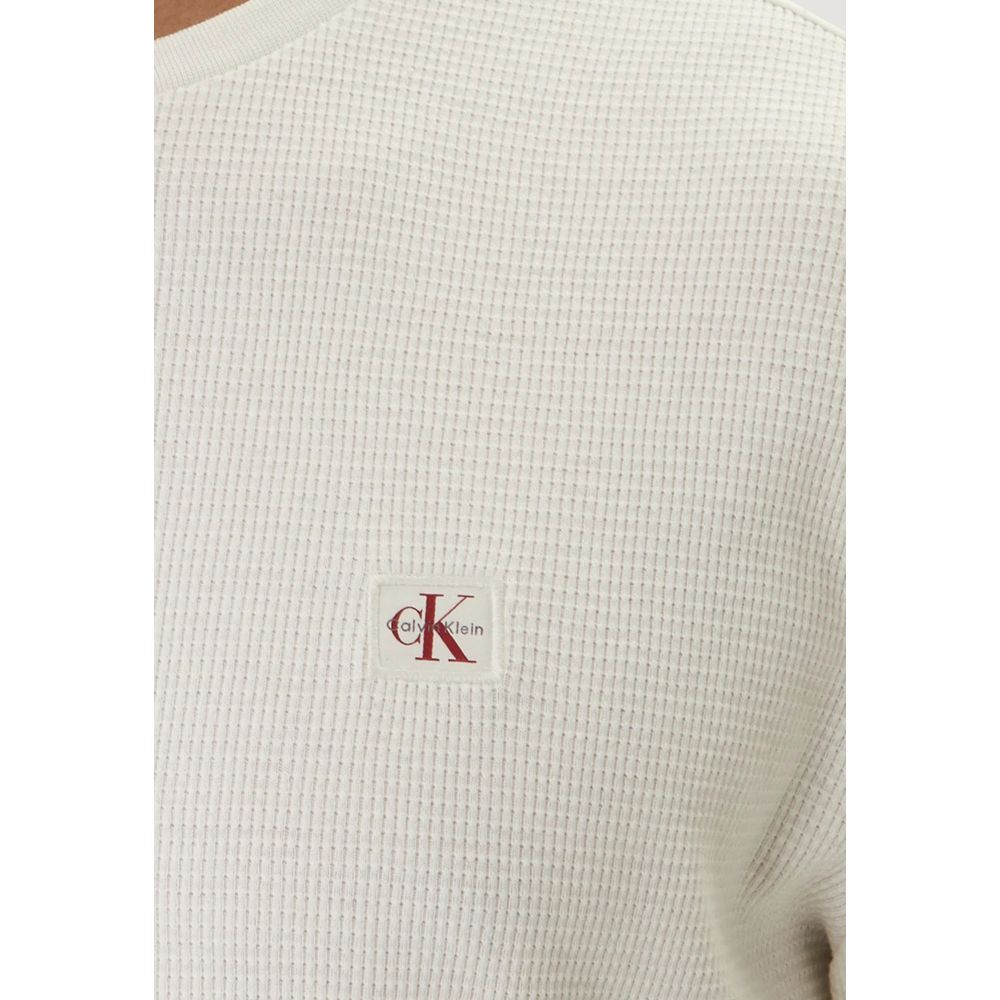 Calvin Klein Jeans Beige Cotton Long Sleeve T-Shirt