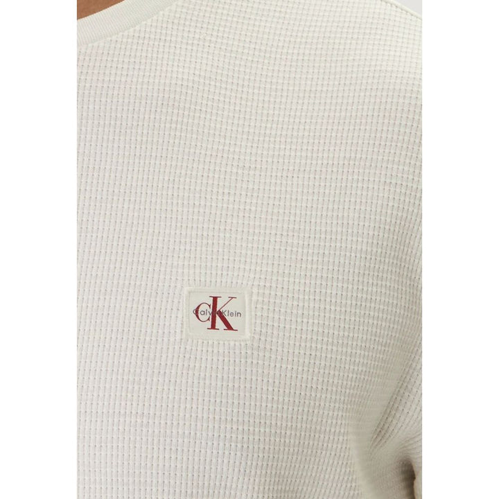 Calvin Klein Jeans Beige Cotton Long Sleeve T-Shirt