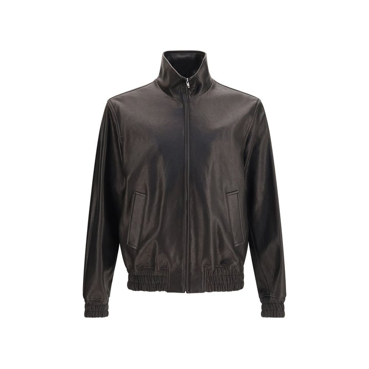 Valentino Garavani Black Lamb Ovis Aries Leather Jacket