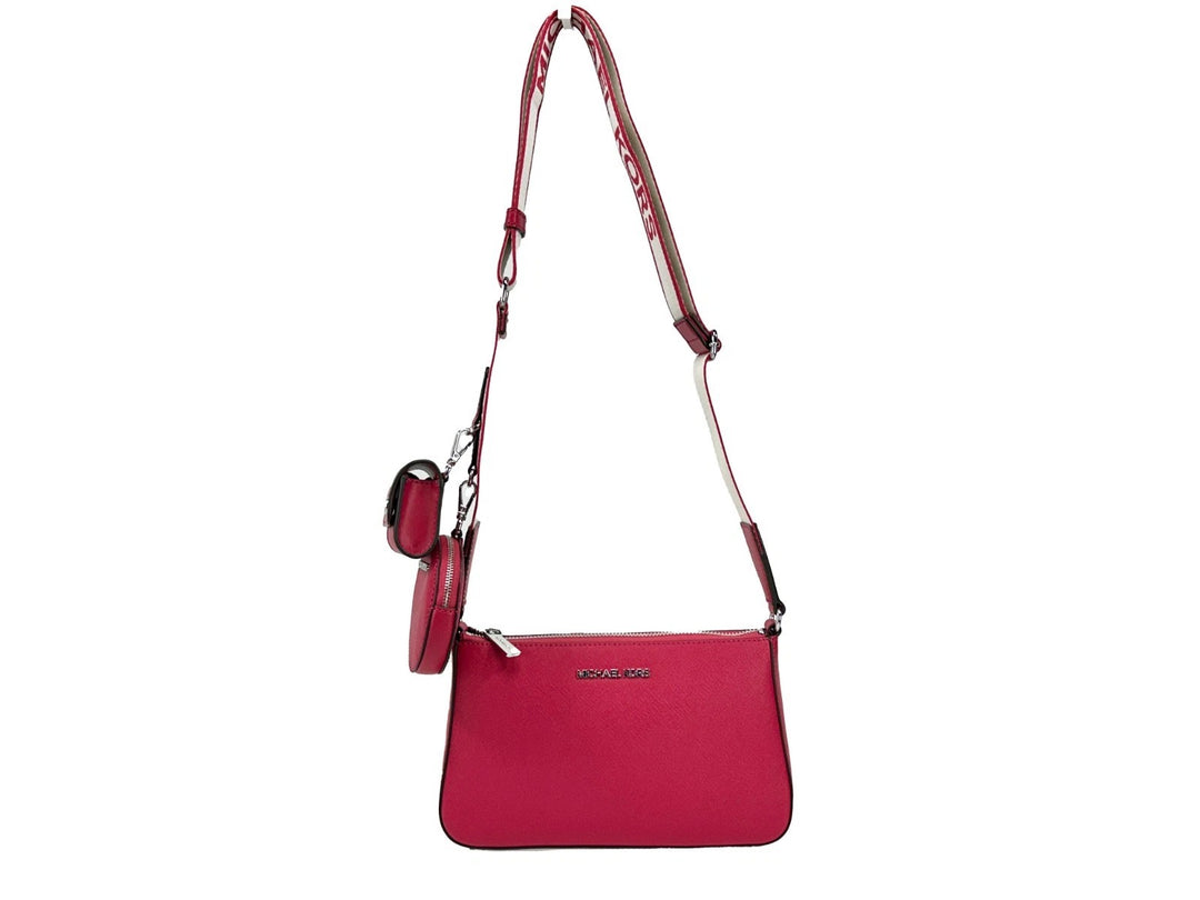 Michael Kors  Jet Set Small Saffiano Leather Crossbody Bag With Case For Apple Airpods Pro