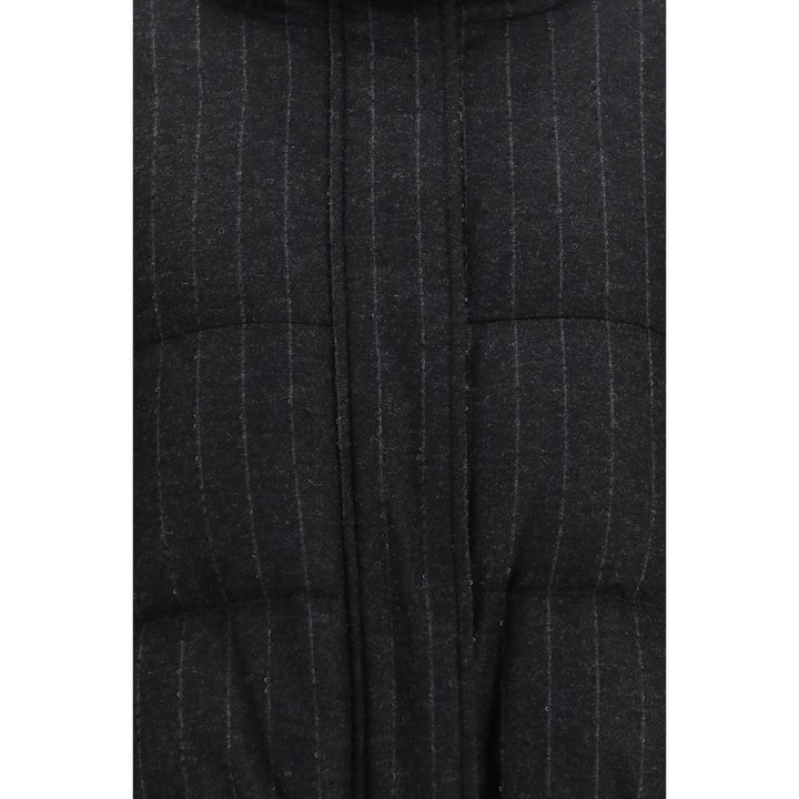 Brunello Cucinelli Gray Wool Oves Aries Full-Length Jacket