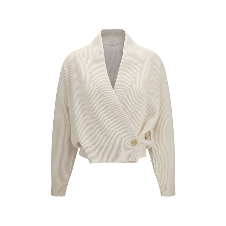 Brunello Cucinelli Beige Cashmere Cardigan