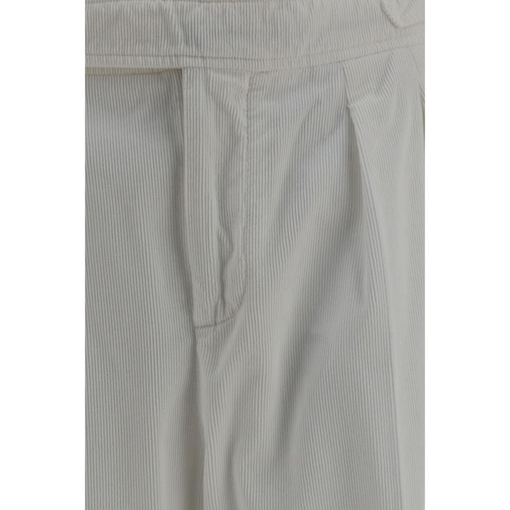 Brunello Cucinelli White Cotton Casual Pants