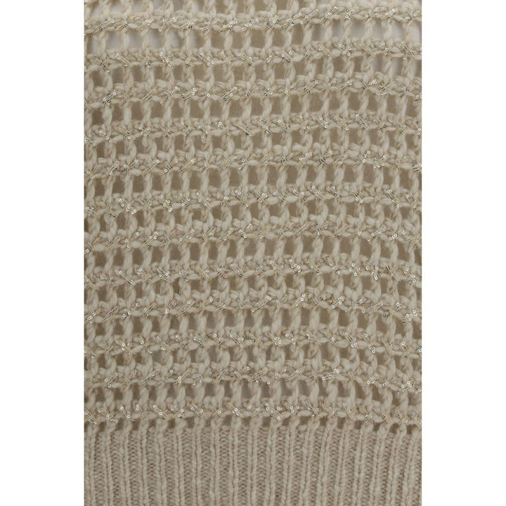 Brunello Cucinelli Beige Wool Oves Aries Sweatshirt