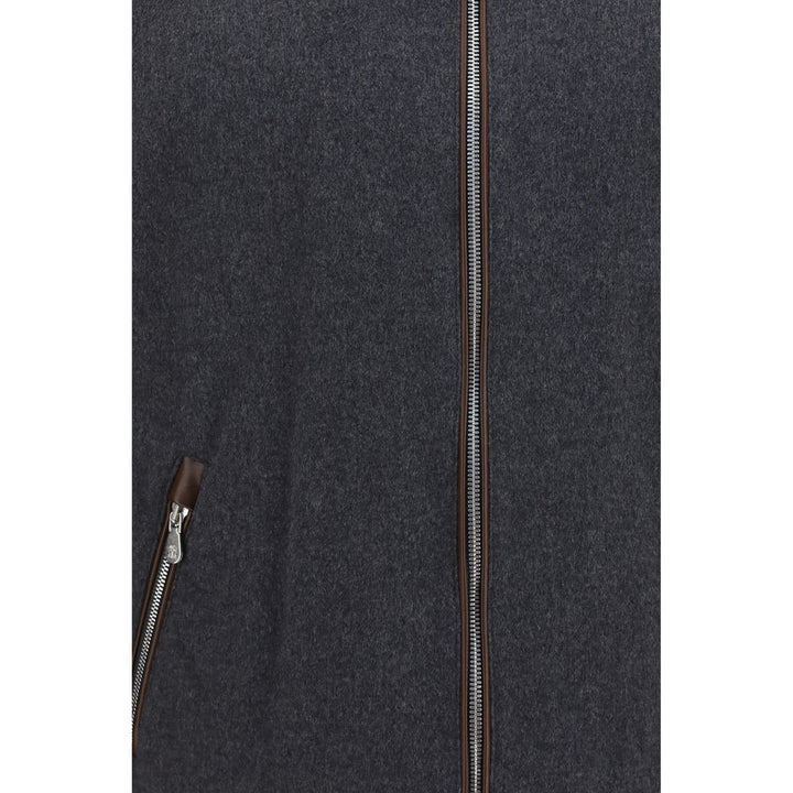 Brunello Cucinelli Gray Wool Oves Aries Shell Jacket
