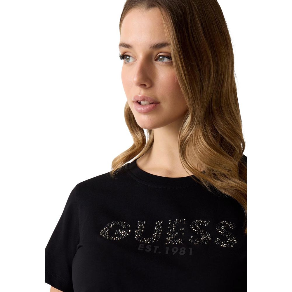 Guess Black Cotton T-Shirt