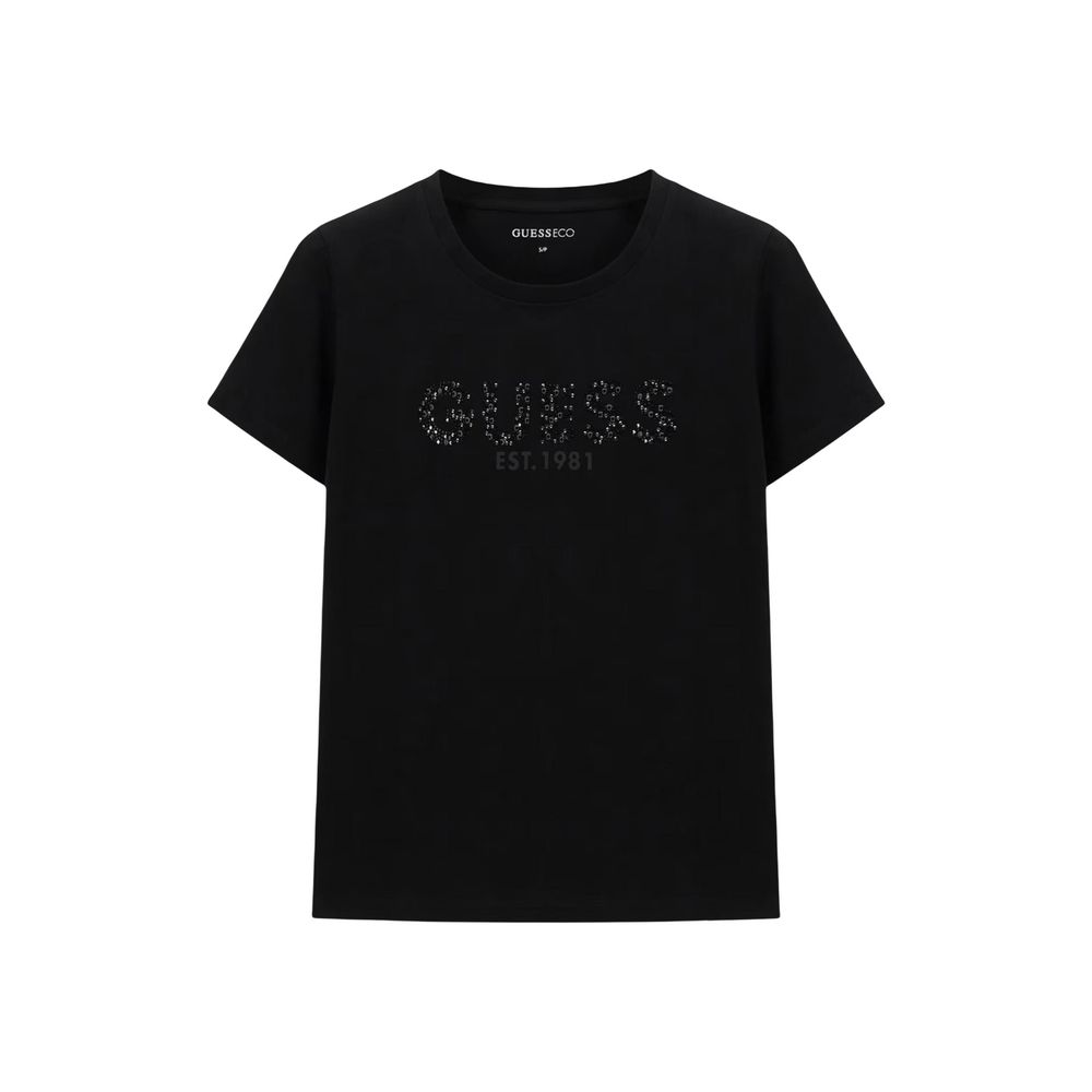 Guess Black Cotton T-Shirt