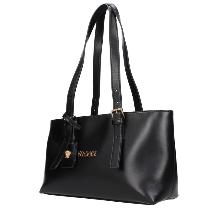 Versace Black Leather Shoulder Bag