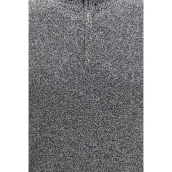 Brunello Cucinelli Gray Cashmere Sweatshirt