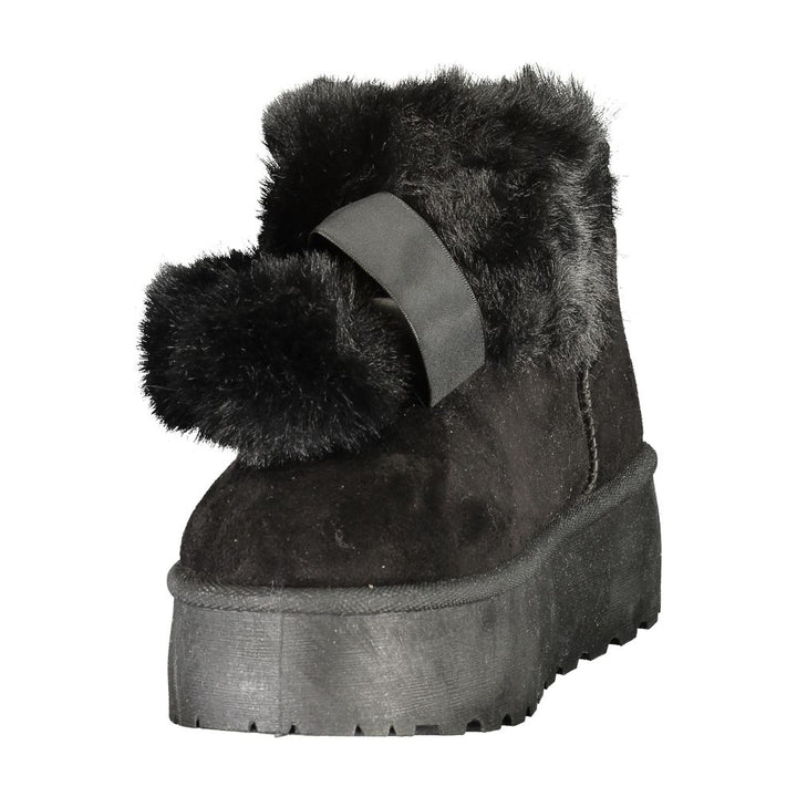 Laura Biagiotti Black Polyurethane Women's Boot