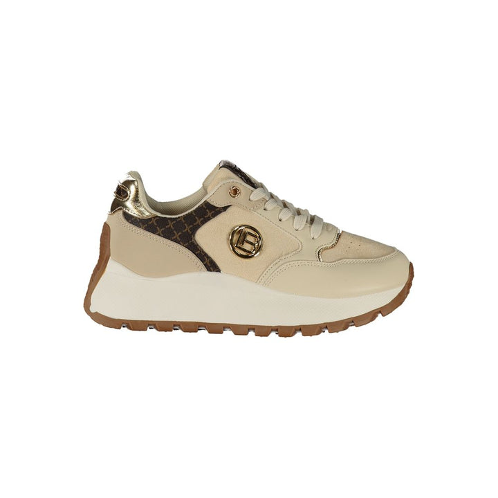 Laura Biagiotti Beige Polyurethane Womens Sneaker