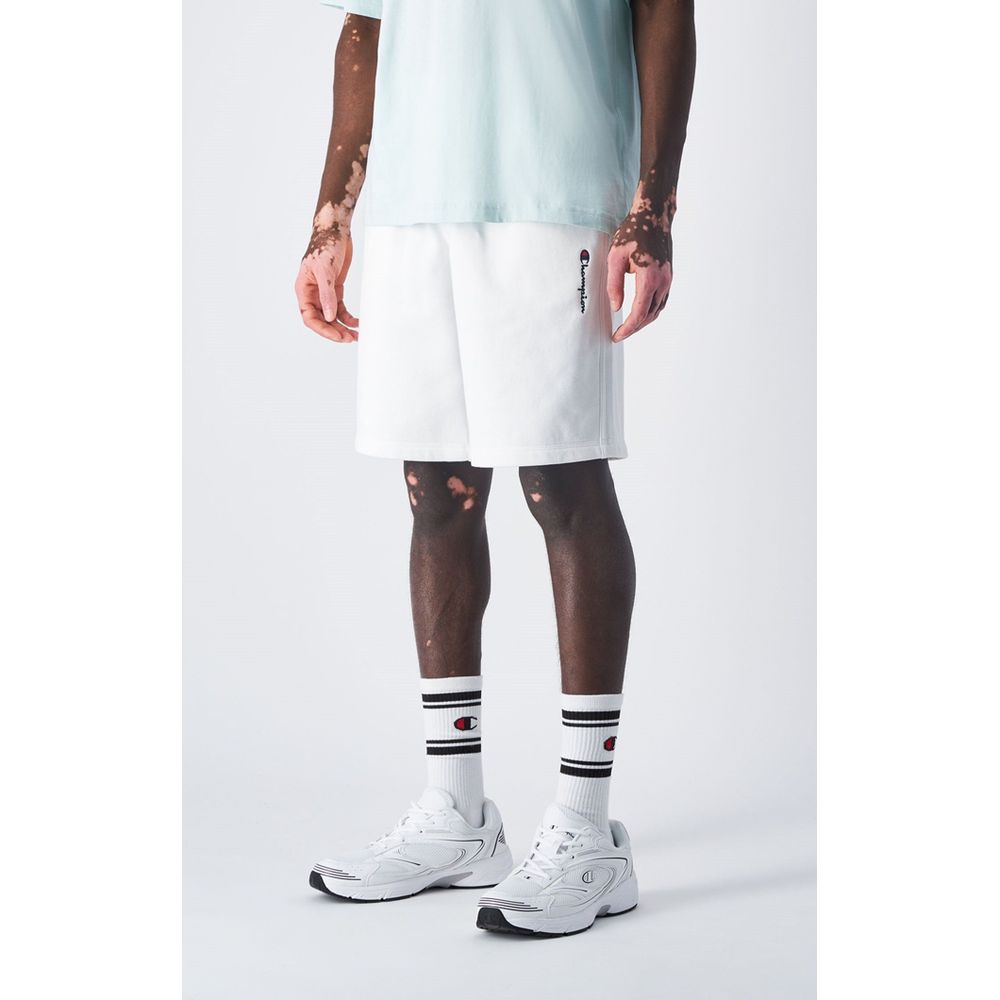 Champion White Cotton Bermuda Shorts