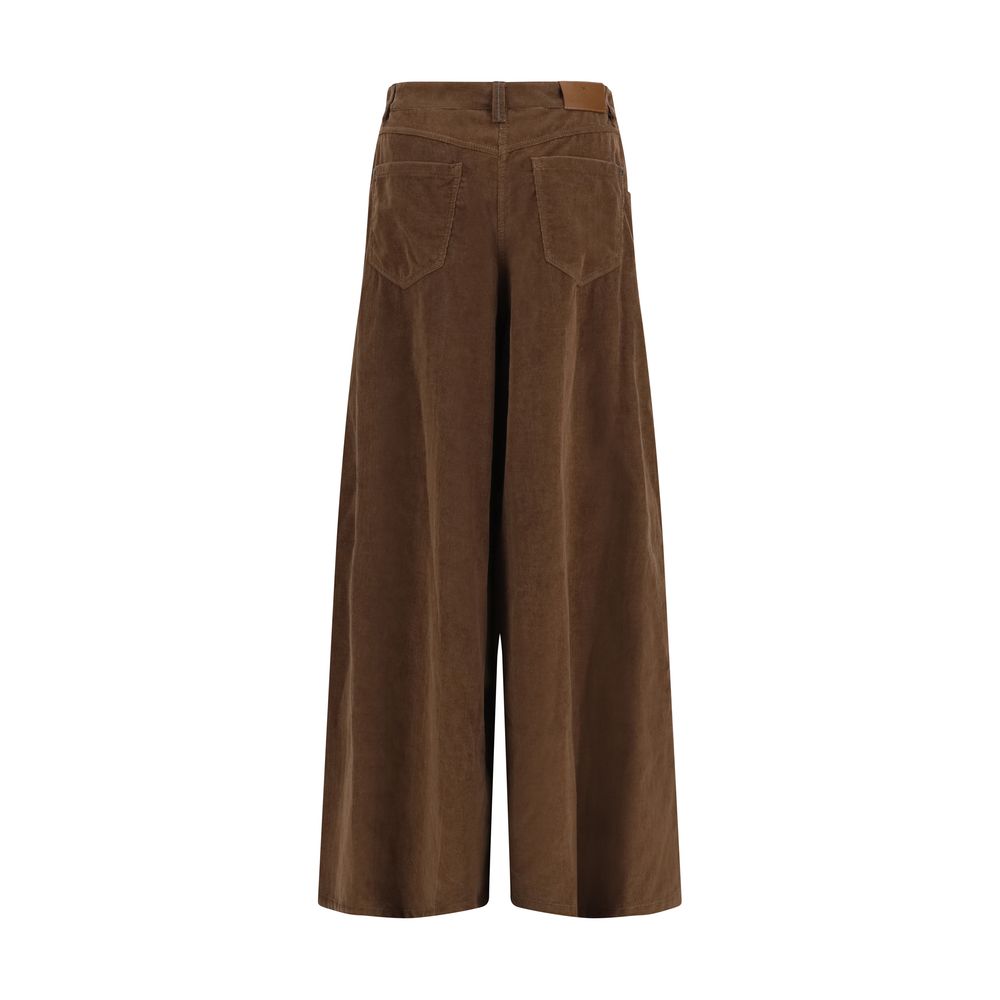 Brunello Cucinelli Brown Cotton Casual Pants