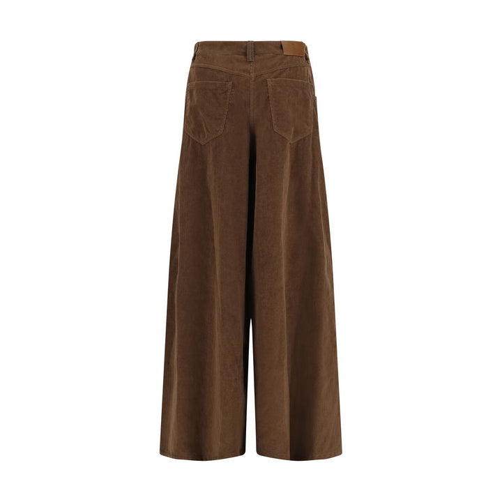 Brunello Cucinelli Brown Cotton Casual Pants