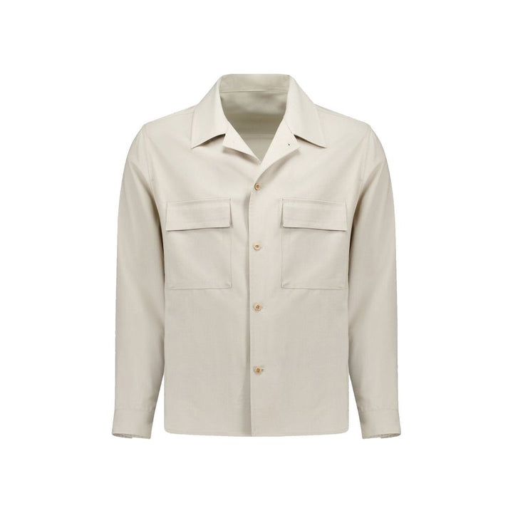 Autore Beige Virgin Wool Shell Jacket