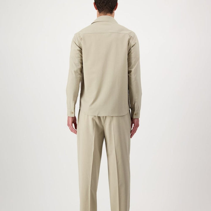 Autore Beige Virgin Wool Shell Jacket
