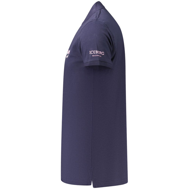 Iceberg Blue Cotton Men's Polo Shirt