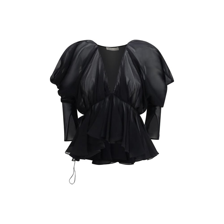 Khaite Black Silk Blouse