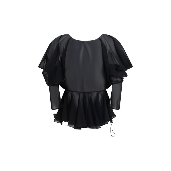 Khaite Black Silk Blouse