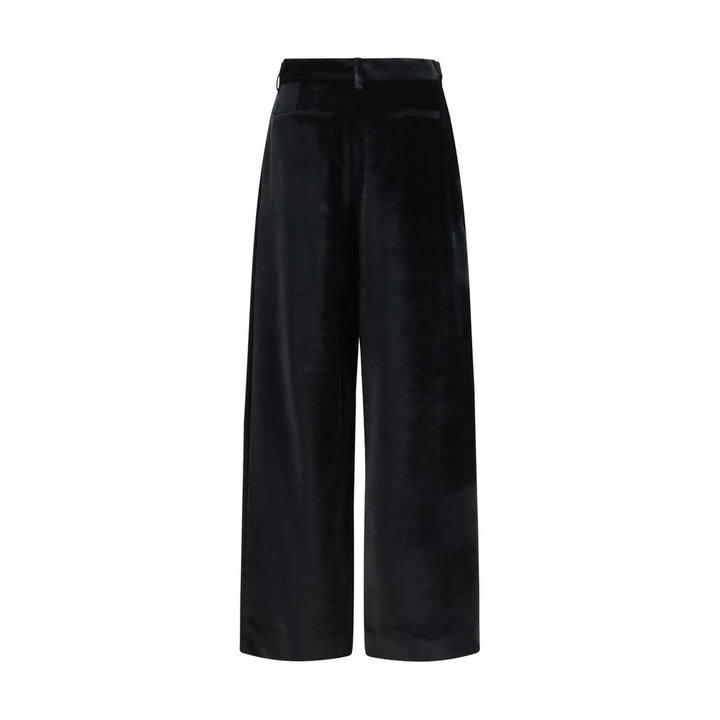 Darkpark Black Viscose Casual Pants