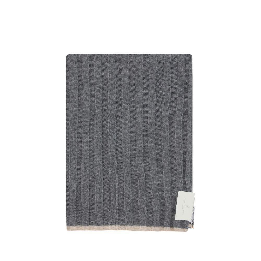 Brunello Cucinelli Gray Cashmere Scarf