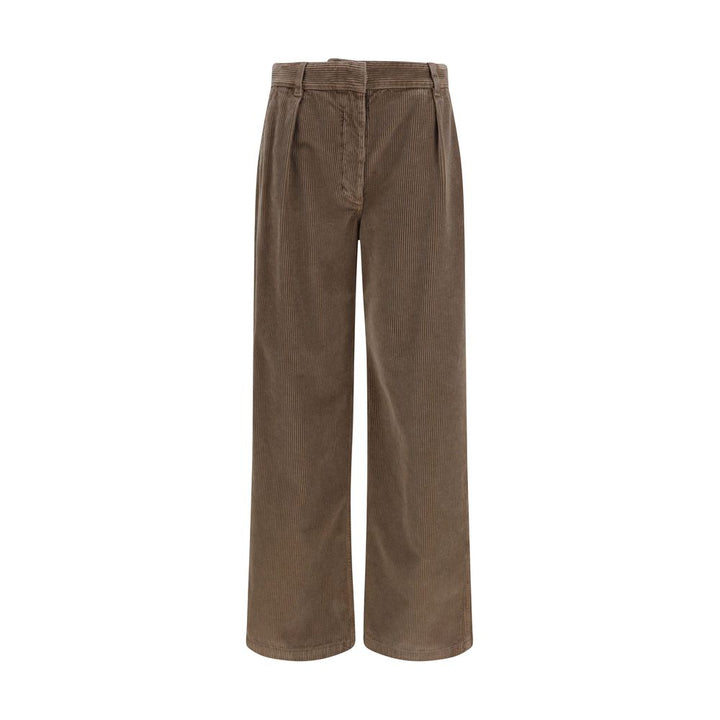 The Row Brown Cotton Casual Pants