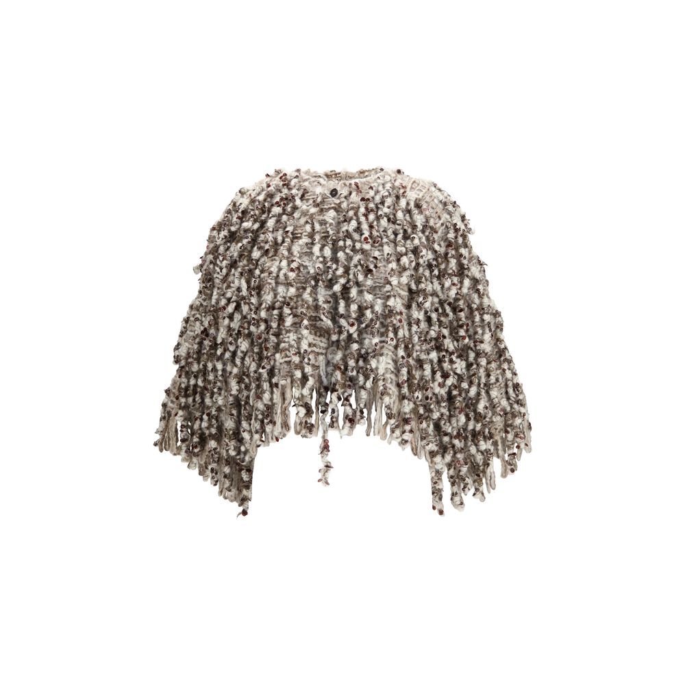 Brunello Cucinelli White Mohair Cardigan