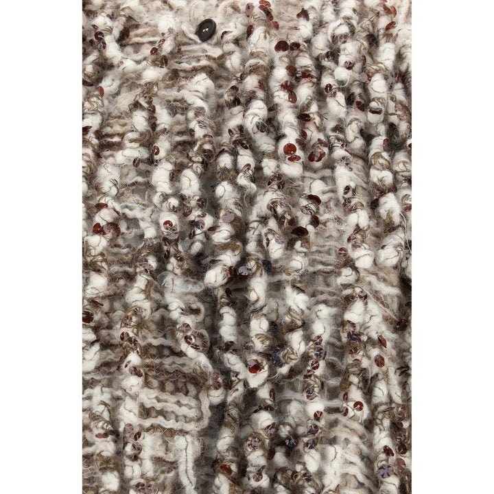 Brunello Cucinelli White Mohair Cardigan