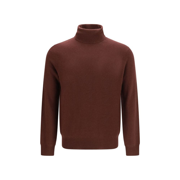Aragona Cashmere Brown Cashmere Turtleneck