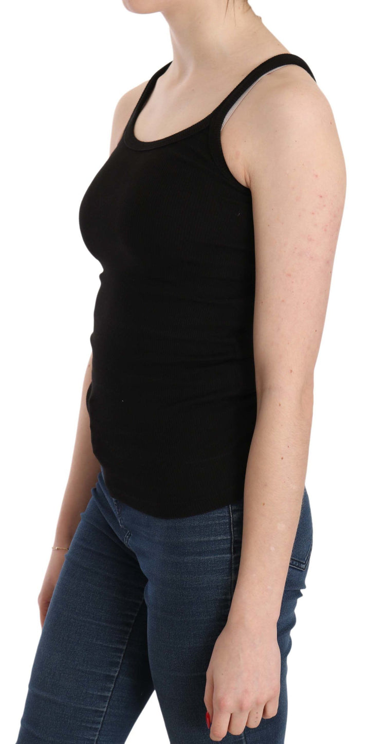 PINK MEMORIES Black Sleeveless Spaghetti Strap Blouse