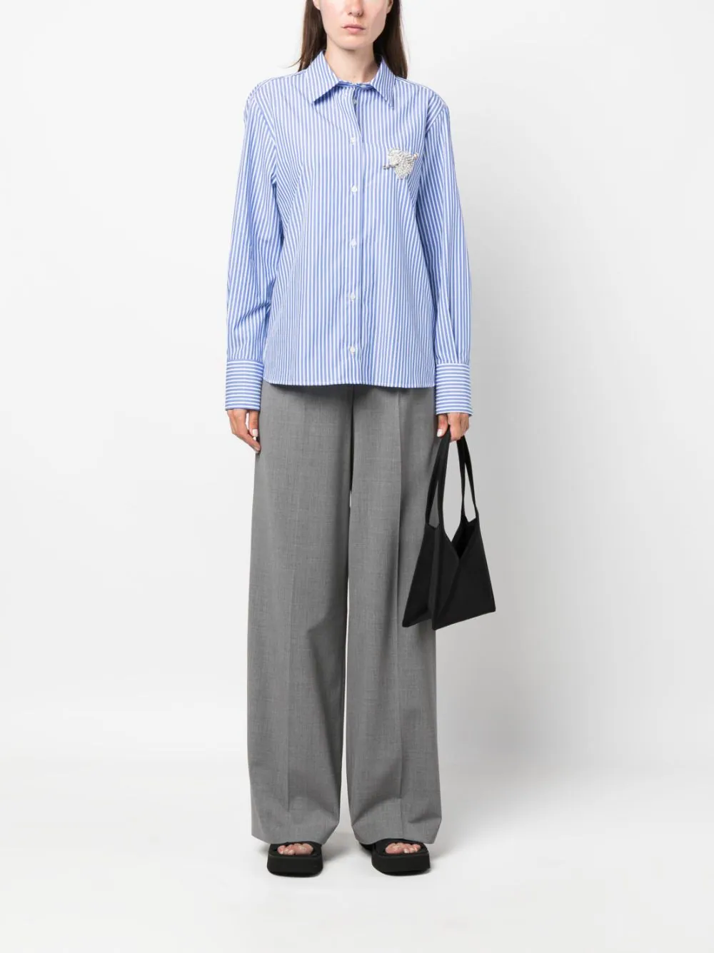 MSGM wide-leg high-waist trousers-4