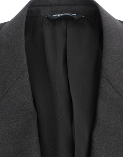 Dolce & Gabbana Sleek Gray Wool Slim Fit Blazer
