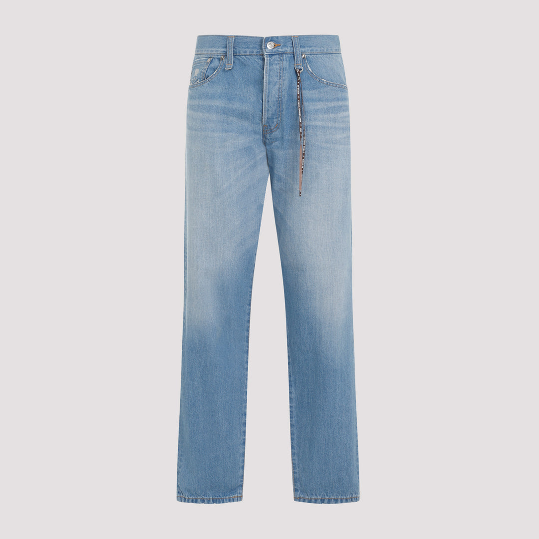 Indigo Blue Cotton Slim Waist Jeans-0
