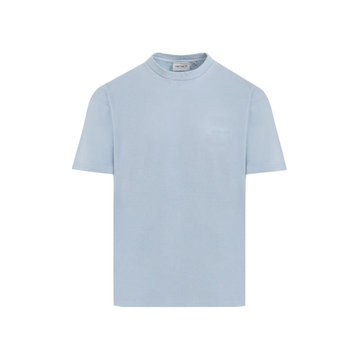 Misty Sky Blue Cotton Duster Script T-Shirt-1