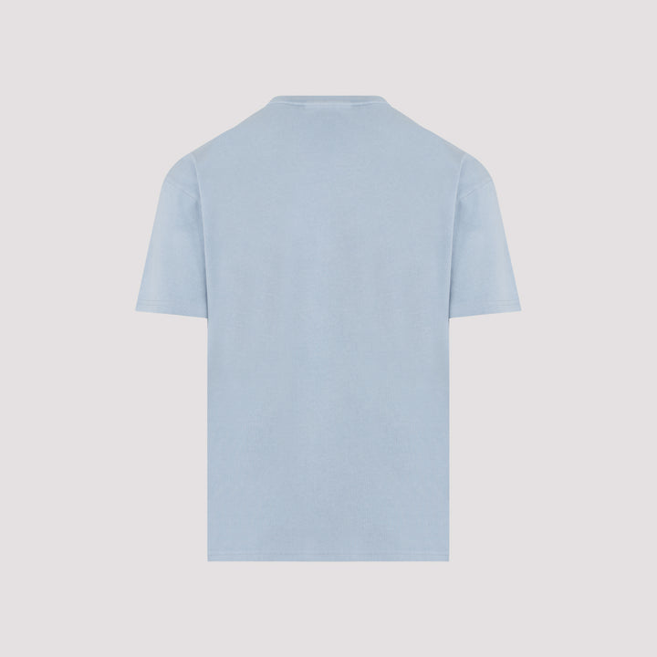 Misty Sky Blue Cotton Duster Script T-Shirt-3