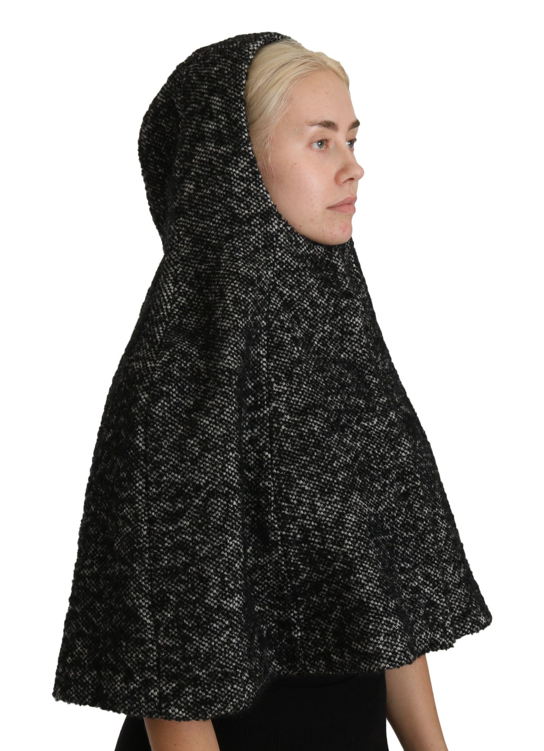 Dolce & Gabbana Gray Tweet Wool Kaftan Jacket Coat Top