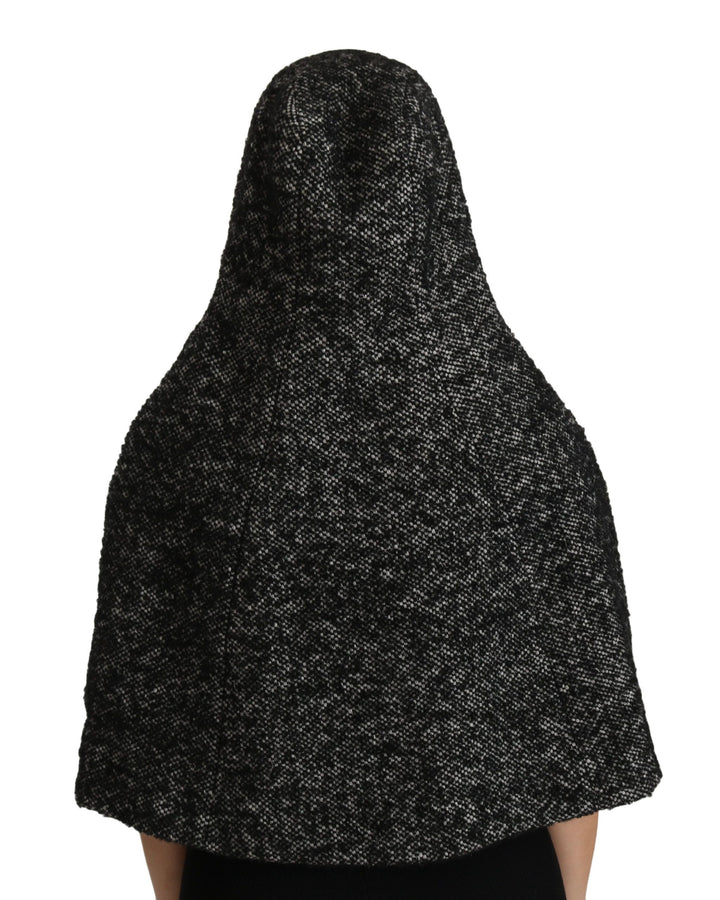 Dolce & Gabbana Gray Tweet Wool Kaftan Jacket Coat Top