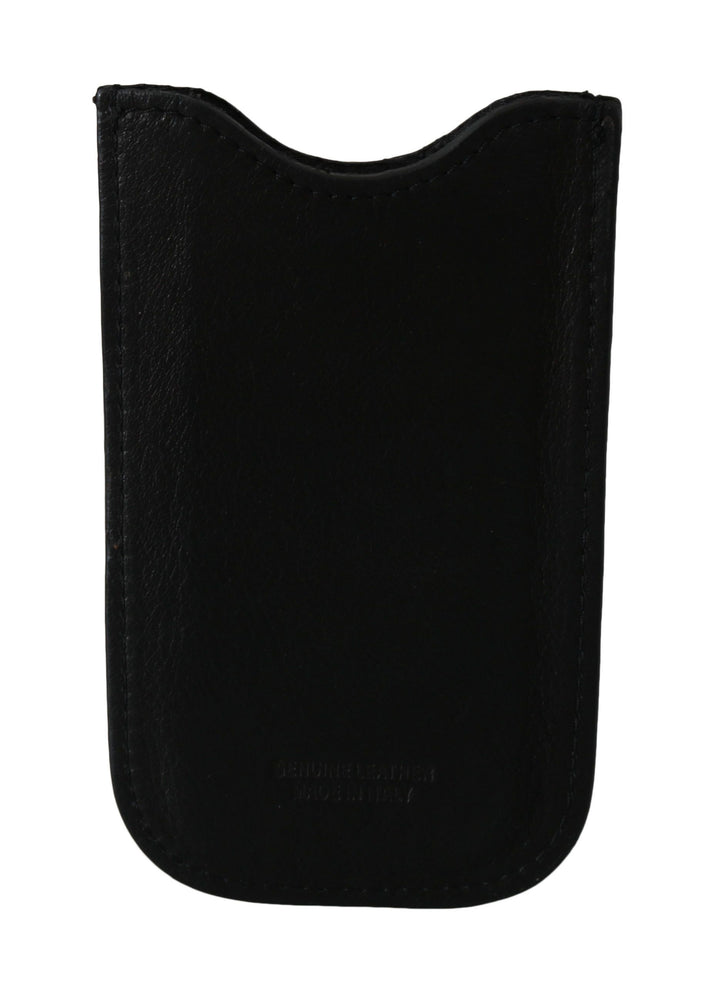 John Galliano Black Leather Multifunctional Men ID Bill Card Holder Wallet