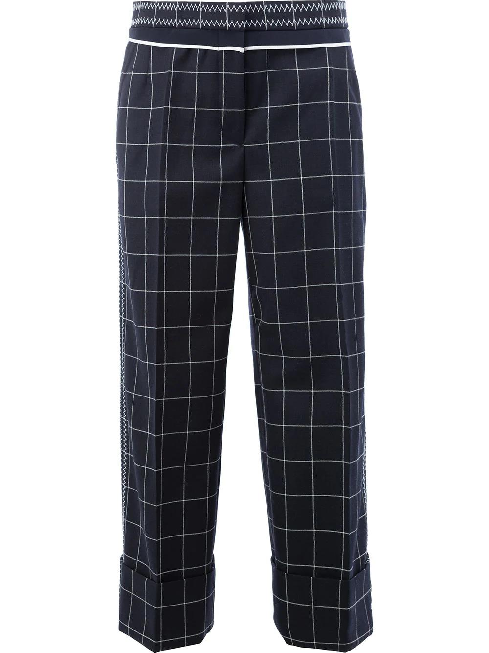 THOM BROWNE checked tailored pants-0