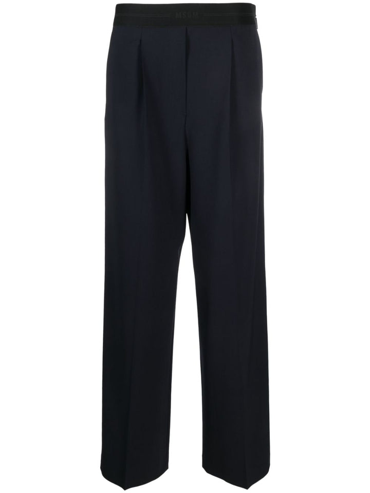 MSGM wide-leg high-waist trousers-0